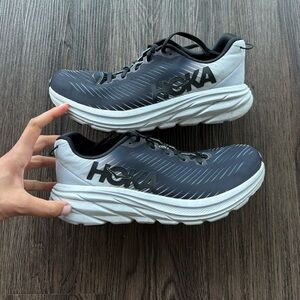 hoka rincon 3 black and white womens 11 men’s 9.5